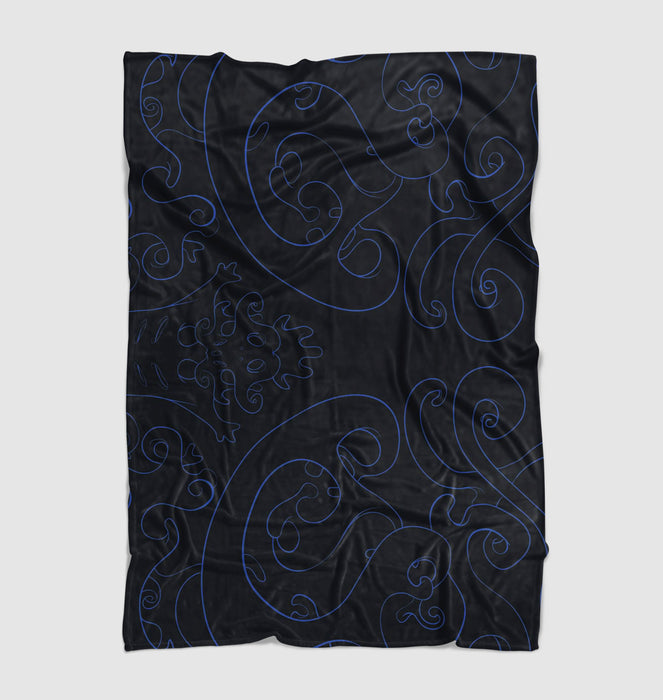 dragon element dark blue Ultra soft fleece blanket