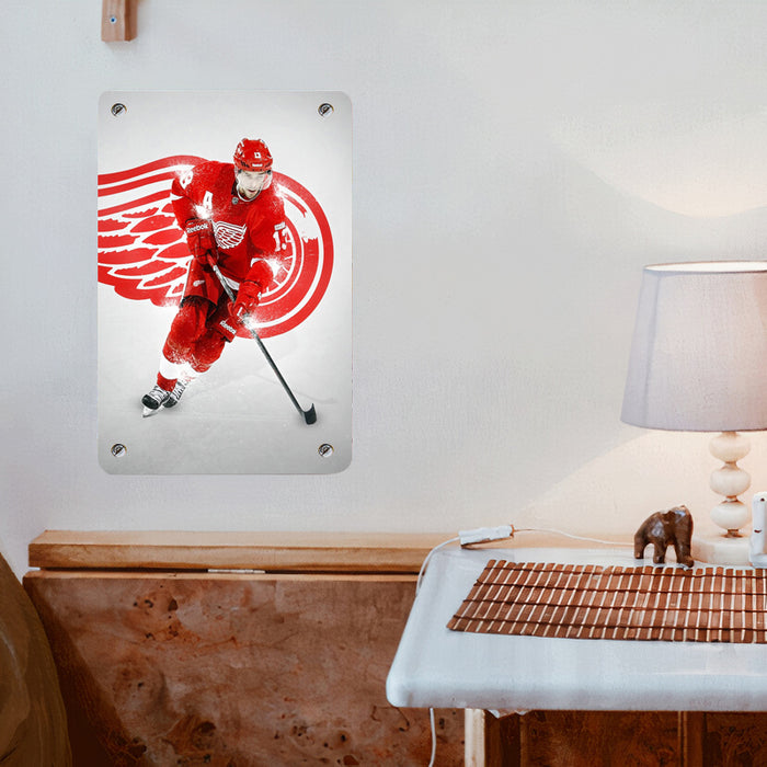 Detroit Red Wings Action Poster Metal print wall art