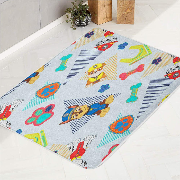 dog stuff pattern paw patrol bath rugs