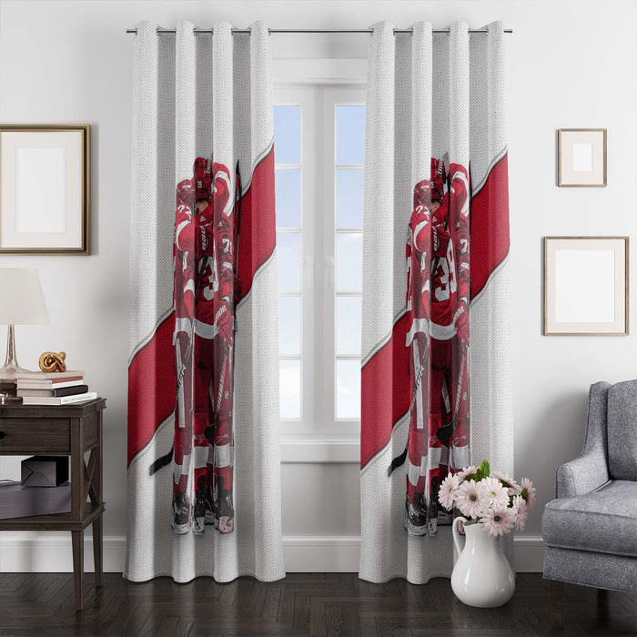 Detroit Red Wings Celebration window Curtain