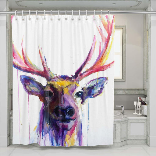 deer colorful shower curtains