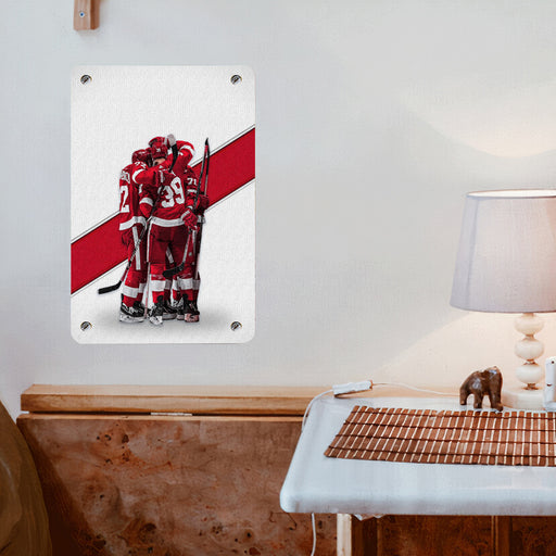 Detroit Red Wings Celebration Poster Metal print wall art