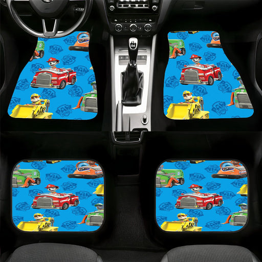 dogs driving paw patrol pattern Car floor mats Universal fit