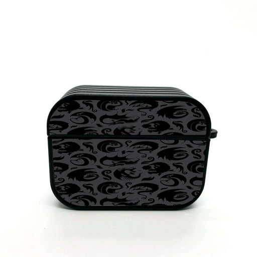 dragons silhouette dark pattern airpods case