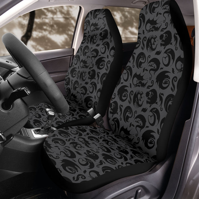 dragons silhouette dark pattern Car Seat Covers