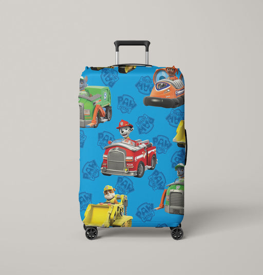 dogs driving paw patrol pattern Luggage Covers | Suitcase