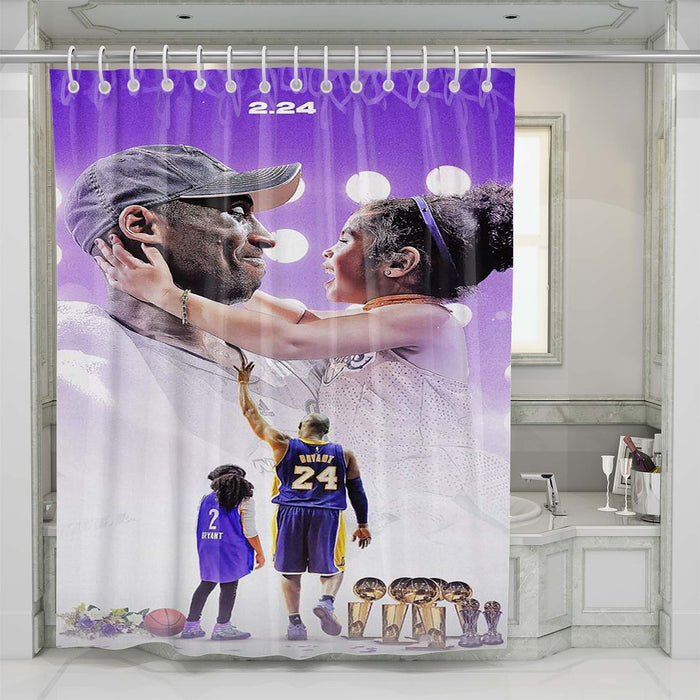 kobe and gigi bryant new shower curtains