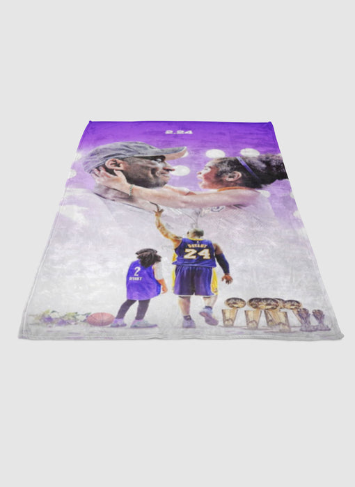 KOBE AND GIGI BRYANT NEW soft fleece blanket