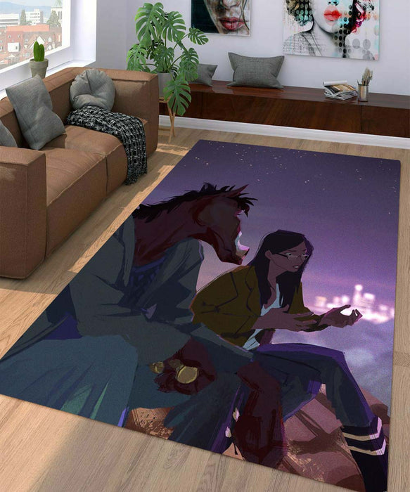 digital painting bojack horseman Living room carpet rugs