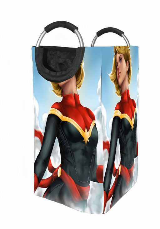 digital painting captain marvel Laundry Hamper | Laundry Basket