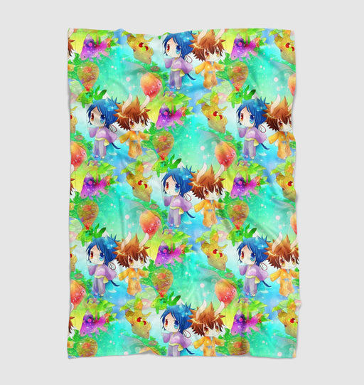 dreamy anime isekai landscape Ultra soft fleece blanket