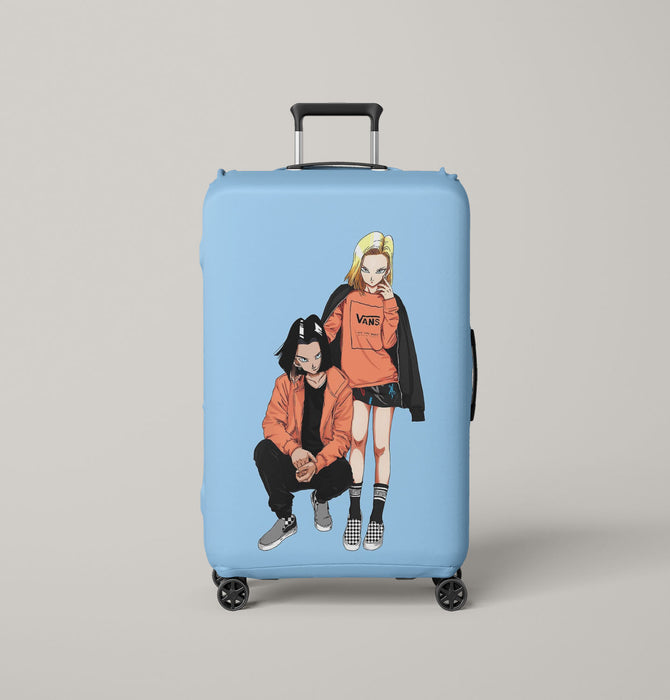 dragon ball couple vans streetwear Luggage Covers | Suitcase