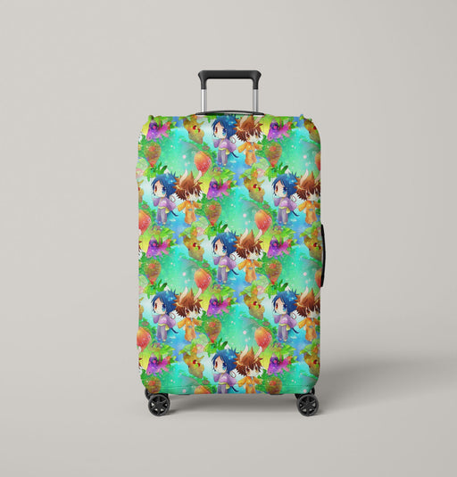 dreamy anime isekai landscape Luggage Cover | suitcase