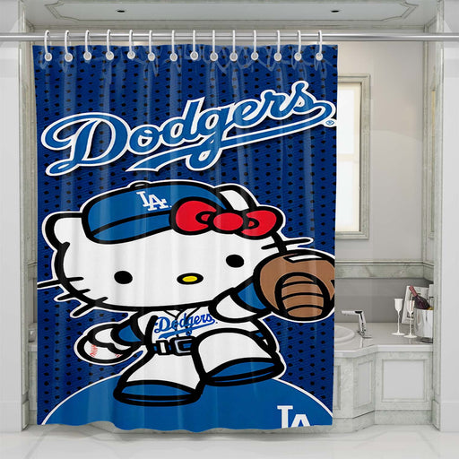 la dodgers hello kitty shower curtains