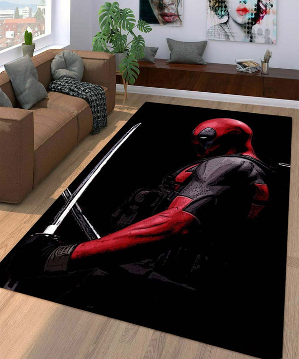 digital painting deadpool Living room carpet rugs