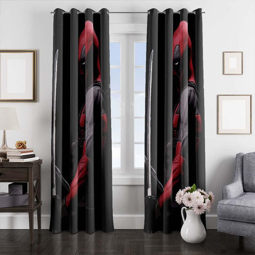 digital painting deadpool window curtains