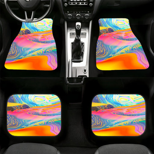 dreamy color turbulence aesthetic Car floor mats Universal fit