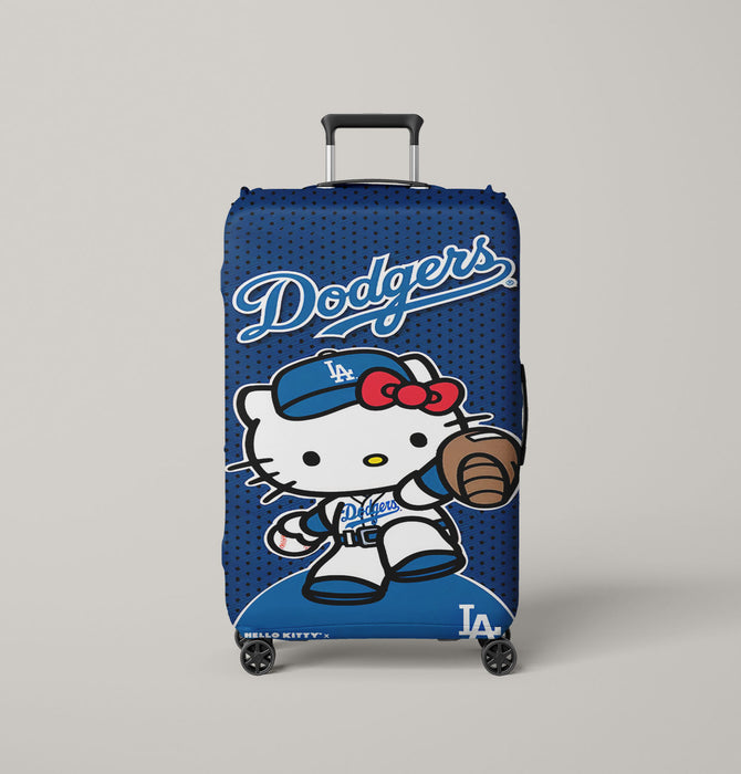 la dodgers hello kitty Luggage Cover | suitcase