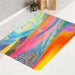 dreamy color turbulence aesthetic bath rugs