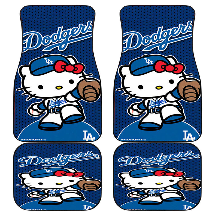 LA DODGERS HELLO KITTY Car floor mats Universal fit