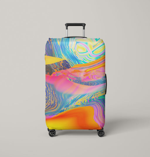 dreamy color turbulence aesthetic Luggage Cover | suitcase