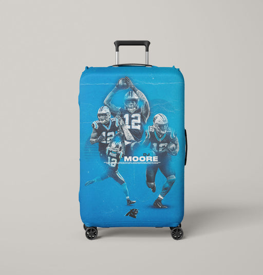 dj moore from carolina panthers nfl player Luggage Covers | Suitcase