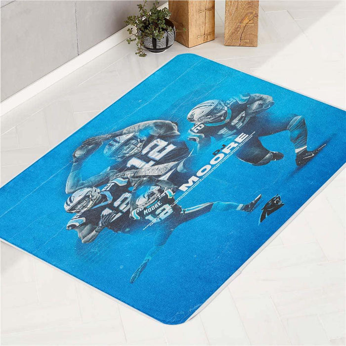 dj moore from carolina panthers nfl player bath rugs