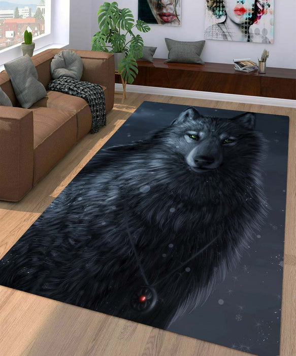 digital painting wolf Living room carpet rugs