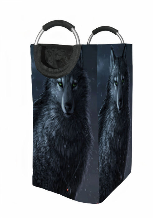 digital painting wolf Laundry Hamper | Laundry Basket