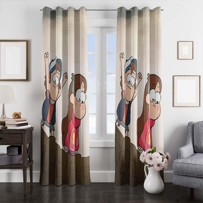 dipper and mabel window curtains