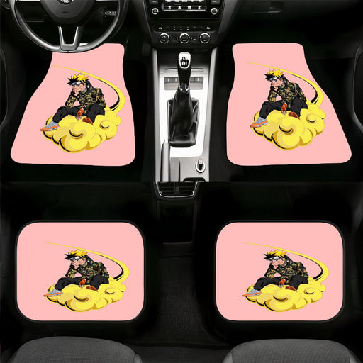 dragon ball x naruto x bathing ape Car floor mats Universal fit