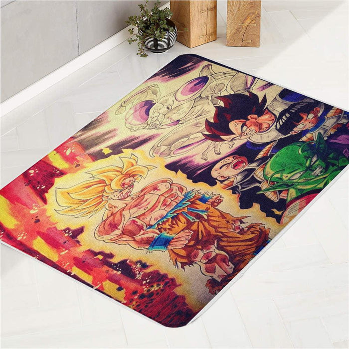 drawing dragon ball z super bath rugs