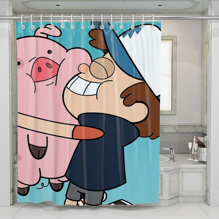 dipper and pig gravity falls shower curtains