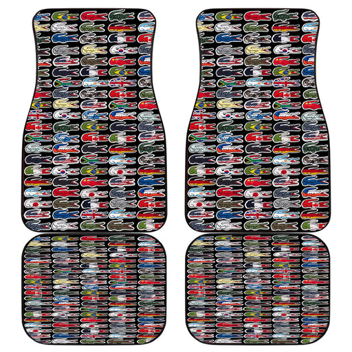 lacoste world flag Car floor mats Universal fit