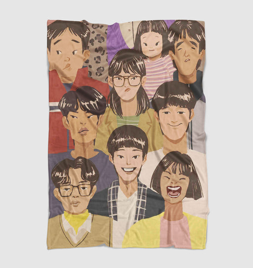 duk seon and friends reply 1988 Ultra soft fleece blanket