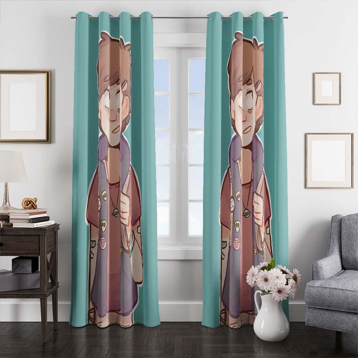 dipper cartoon gravity falls window curtains