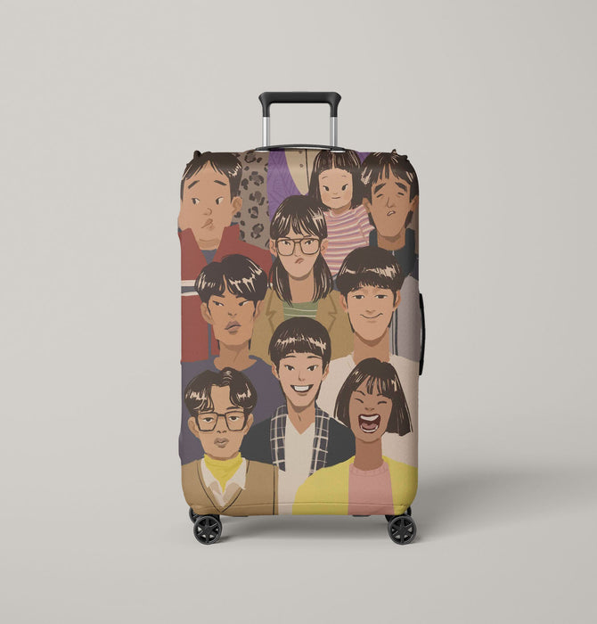 duk seon and friends reply 1988 Luggage Cover | suitcase