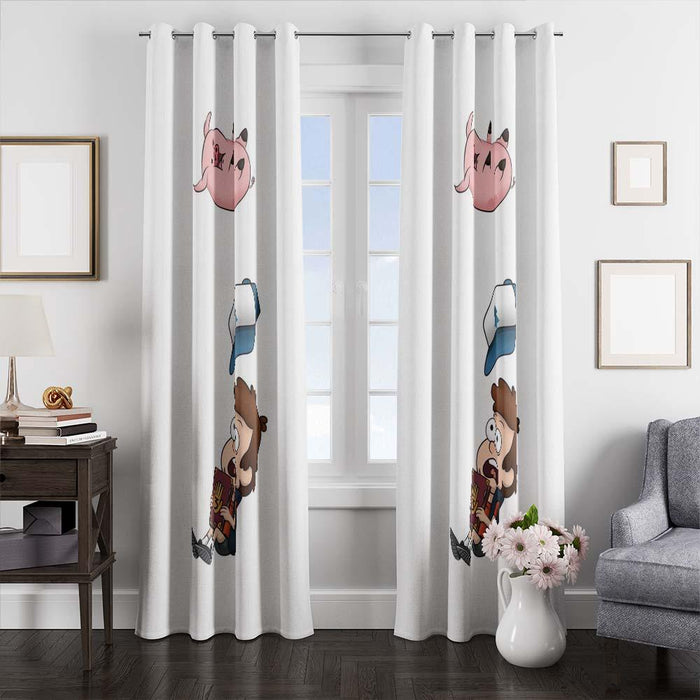 dipper gravity falls window curtains