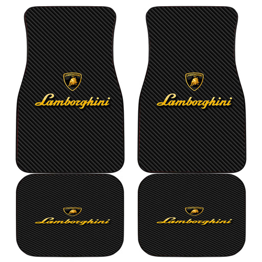 Lamborghini logo carbon Car floor mats Universal fit