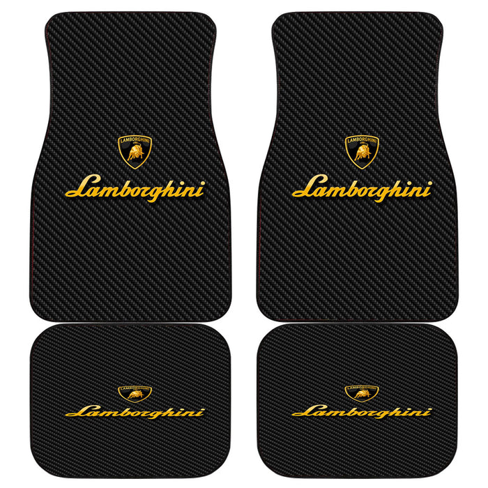 Lamborghini logo carbon Car floor mats Universal fit