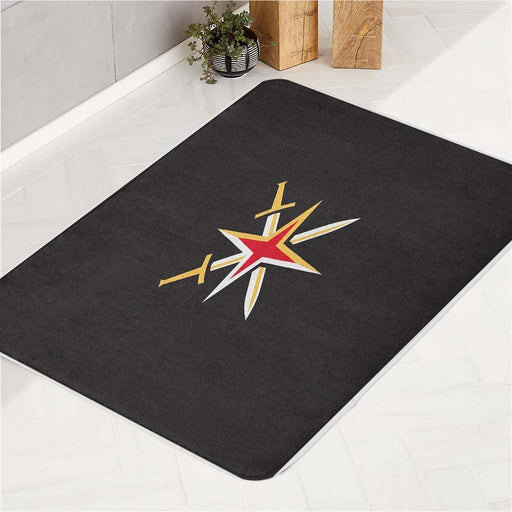 dot sign of vgk team hockey bath rugs