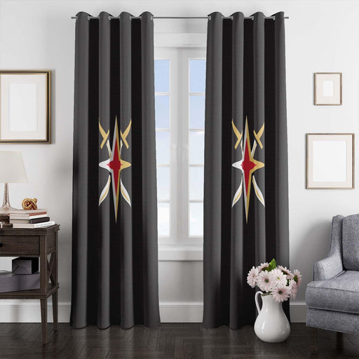 dot sign of vgk team hockey window Curtain