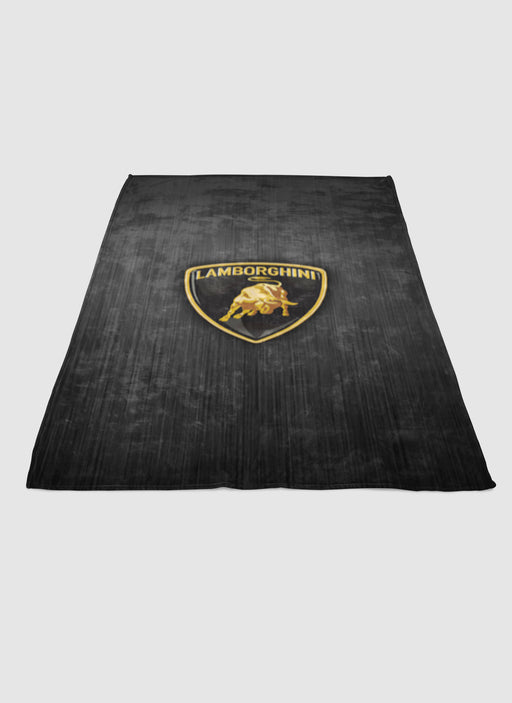 LAMBORGHINI METAL LOGO soft fleece blanket