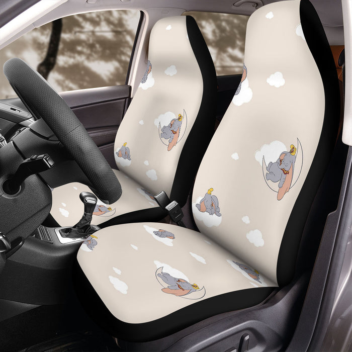 dumbo sleeping in the moon Car Seat Covers