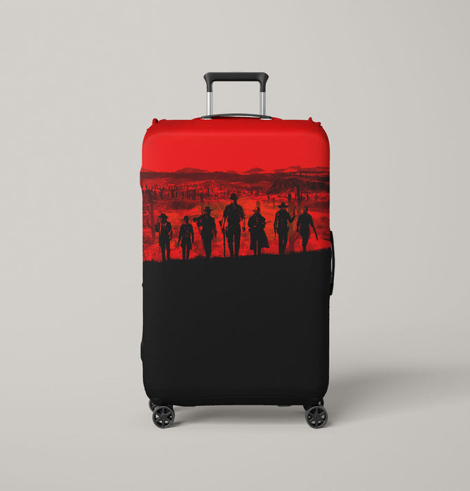 duo tone red dead redemption 2 Luggage Covers | Suitcase