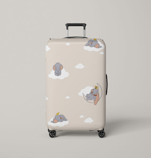 dumbo sleeping in the moon Luggage Cover | suitcase