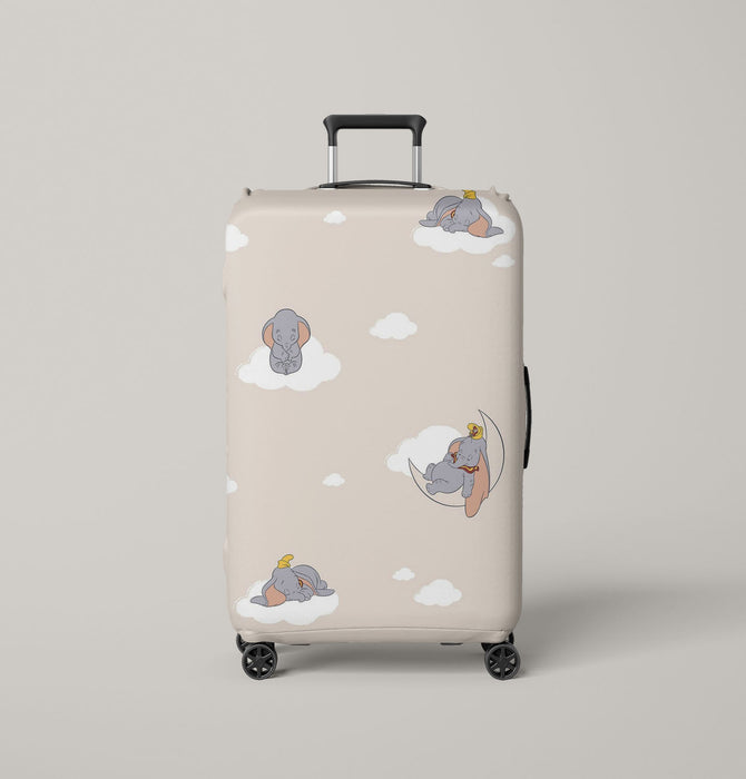 dumbo sleeping in the moon Luggage Cover | suitcase