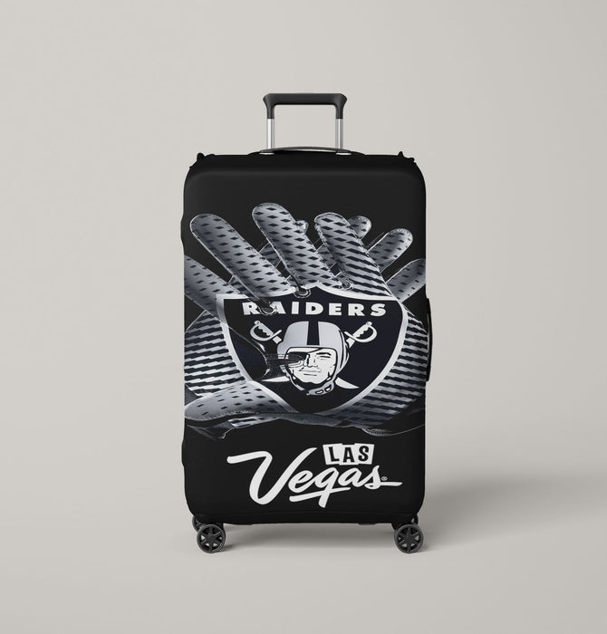 las vegas raiders gloves Luggage Cover | suitcase