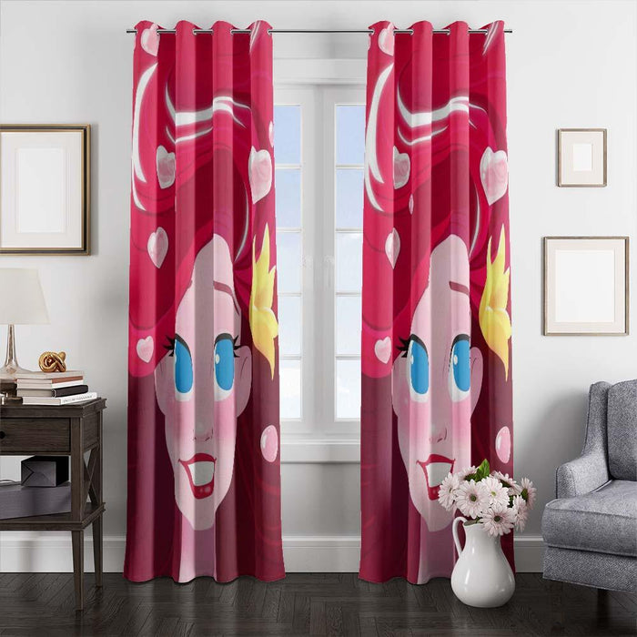 disney girl character window curtains