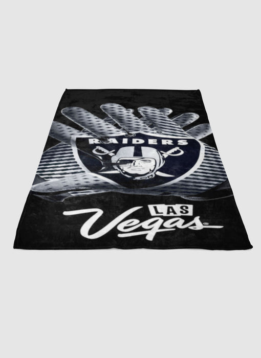 LAS VEGAS RAIDERS GLOVES soft fleece blanket